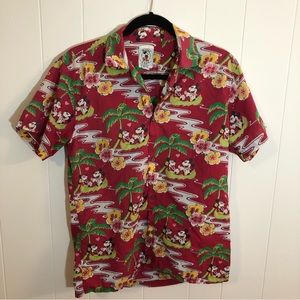 Mickey & Co by JG Hook Hawaiian Mickey Mouse Shirt Small